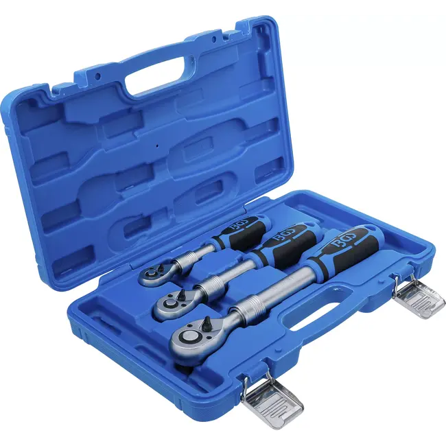 BGS Ratelsleutel-set - uittrekbaar - 1/4" - 3/8" - 1/2" - 3 delig