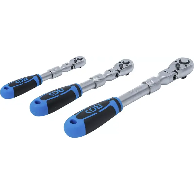 BGS Ratelsleutel-set - uittrekbaar, kniesleutel - 1/4" - 3/8" - 1/2" - 3 delig