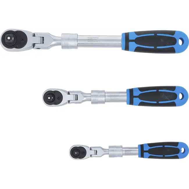 BGS Ratelsleutel-set - uittrekbaar, kniesleutel - 1/4" - 3/8" - 1/2" - 3 delig