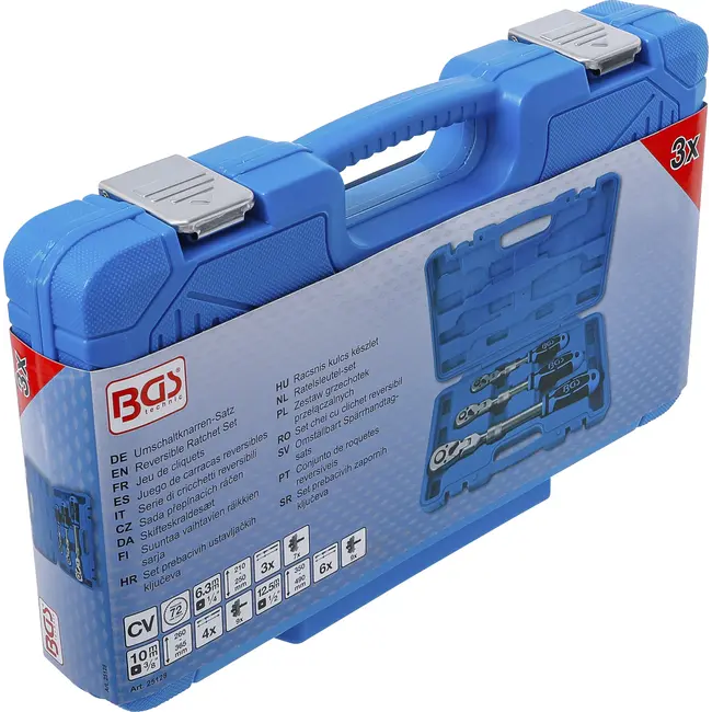 BGS Ratelsleutel-set - uittrekbaar, kniesleutel - 1/4" - 3/8" - 1/2" - 3 delig