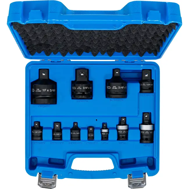 BGS Kracht adapter + kogelgewrichtset - 1/4" - 1" - 11 delig