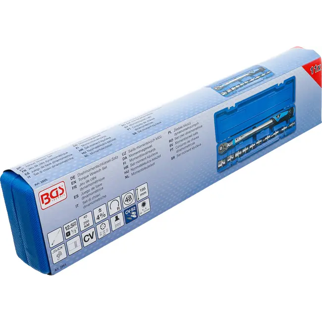 BGS Momentsleutelset - 1/2" - 40 - 200 Nm - 11 delig