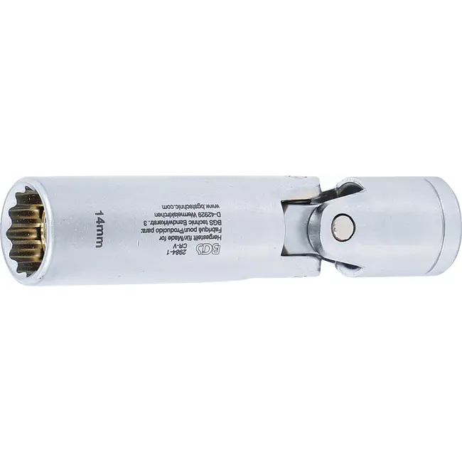 BGS Cardan bougieDopsleuteldop twaalfkant - 3/8" - 14 mm