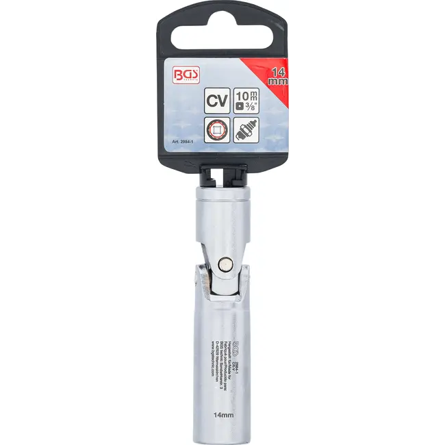BGS Cardan bougieDopsleuteldop twaalfkant - 3/8" - 14 mm