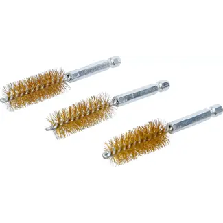 BGS technic Messingborstel - 17 mm - 1/4" - 3 delig