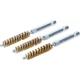 BGS technic Messingborstel - 9 mm - 1/4" - 3 delig
