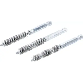 BGS technic Staalborstel - 9 mm - 1/4" - 3 delig