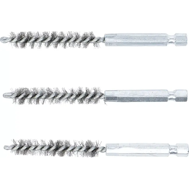 BGS Staalborstel - 9 mm - 1/4" - 3 delig