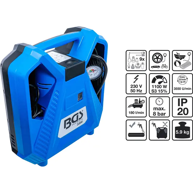 BGS Mobiele persluchtcompressor