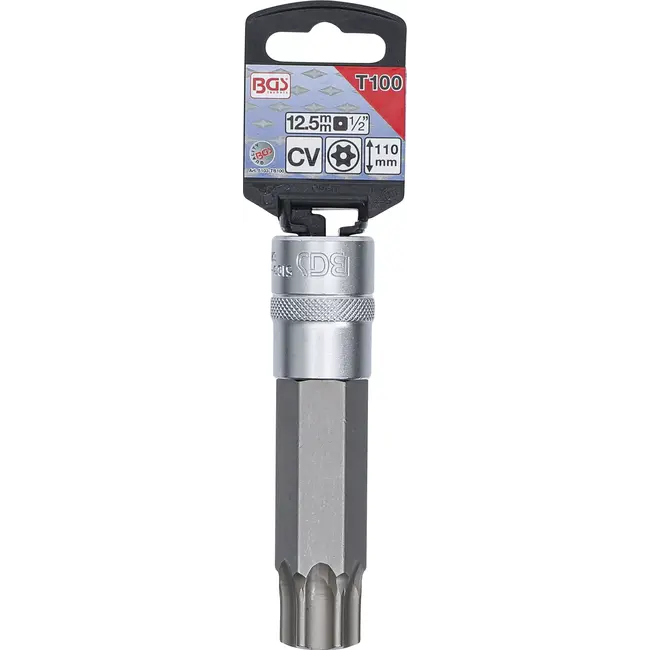 BGS Dopsleutelbit - lengte 110 mm - 1/2" - Torx met boring T100