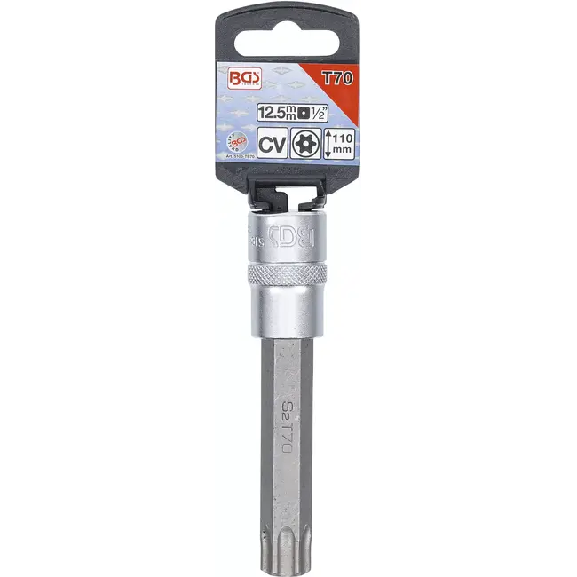 BGS Dopsleutelbit - lengte 110 mm - 1/2" - Torx met boring T70