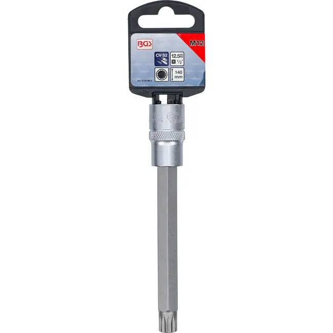 BGS Dopsleutelbit - lengte 140 mm - 1/2" - veeltand (voor XZN) M12