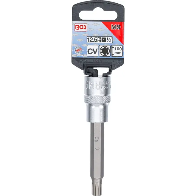 BGS Dopsleutelbit - lengte 100 mm - 1/2" - wigprofiel (voor RIBE) M9