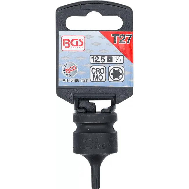 BGS Kracht dopsleutelbit - lengte 42 mm - 1/2" - Torx T27