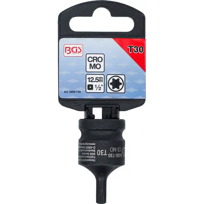 BGS Kracht dopsleutelbit - lengte 42 mm - 1/2" - Torx T30