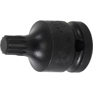 BGS technic Kracht dopsleutelbit - lengte 43 mm - 1/2" - veeltand (voor XZN) M10