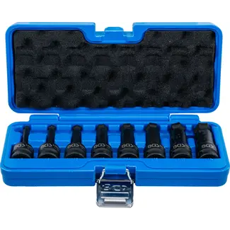 BGS technic Kracht dopsleutelbitset - lengte 75 mm - 1/2" - binnenzeskant met kogelkop 6 - 19 mm - 8 delig