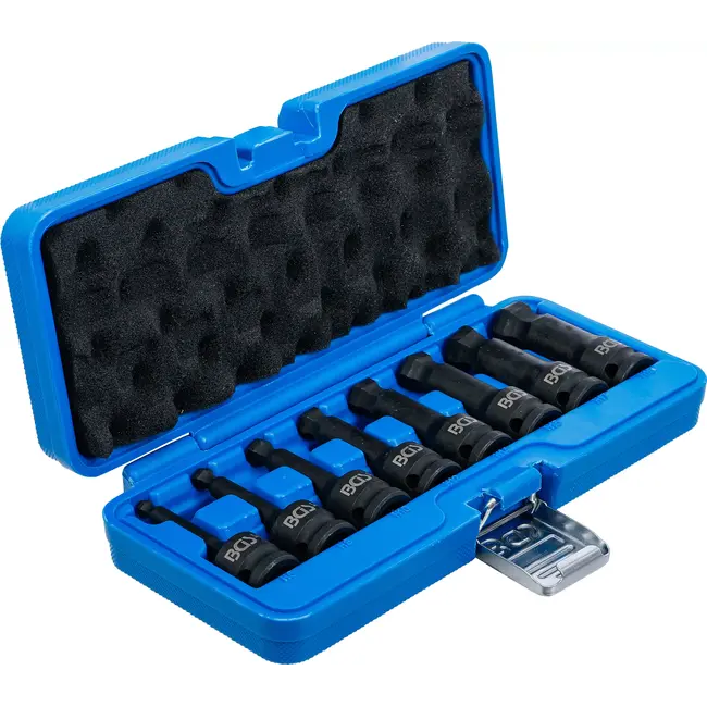 BGS Kracht dopsleutelbitset - lengte 75 mm - 1/2" - binnenzeskant met kogelkop 6 - 19 mm - 8 delig
