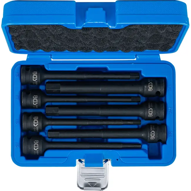 BGS Kracht dopsleutelbitset - lengte 150 mm - 1/2" - binnenzeskant 5 - 14 mm - 7 delig