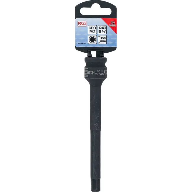 BGS Kracht dopsleutelbit - lengte 150 mm - 1/2" - binnenzeskant 10 mm