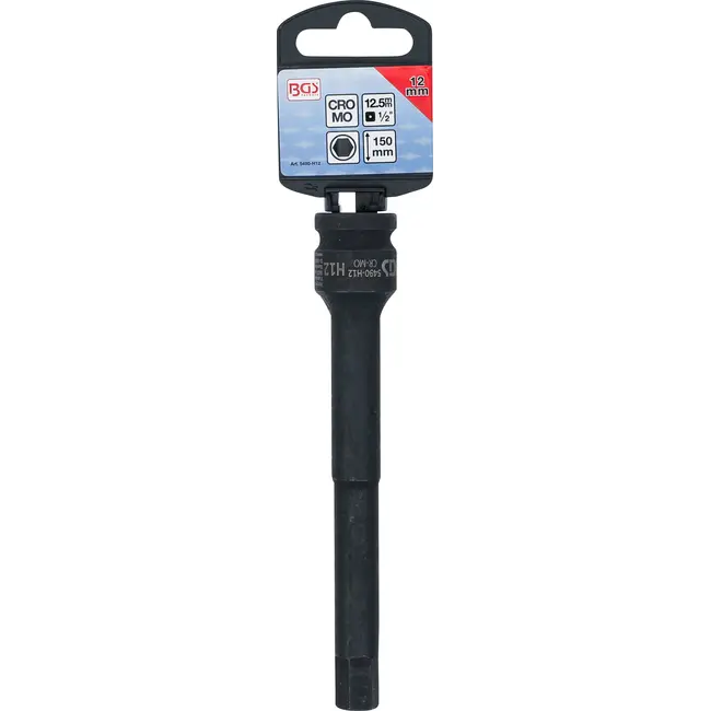 BGS Kracht dopsleutelbit - lengte 150 mm - 1/2" - binnenzeskant 12 mm