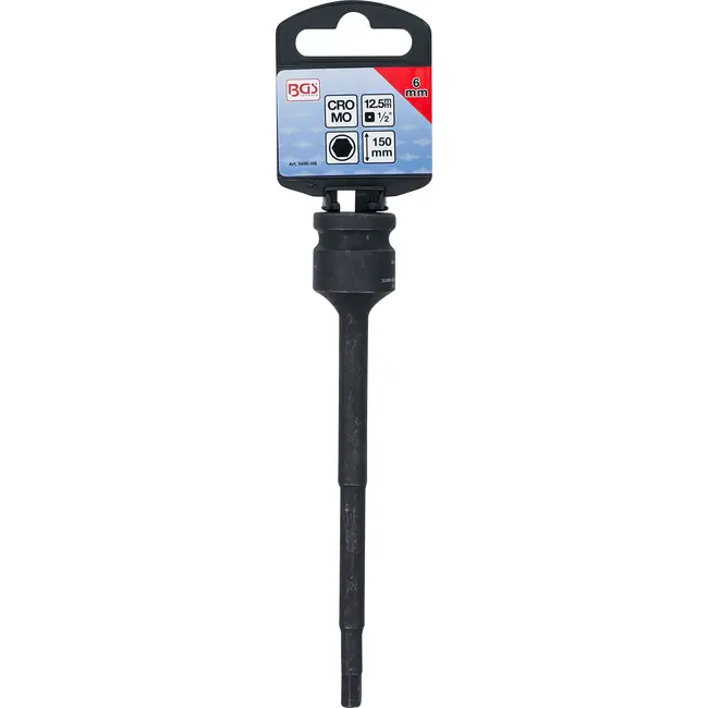 BGS Kracht dopsleutelbit - lengte 150 mm - 1/2" - binnenzeskant 6 mm