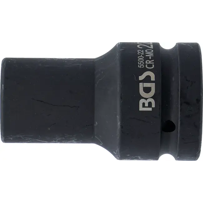 BGS Kracht Dopsleuteldop zeskant, diep - 1" - 22 mm