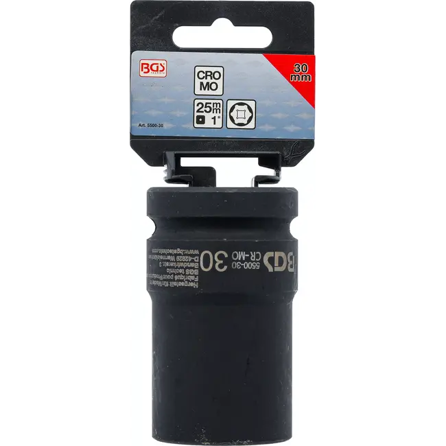 BGS Kracht Dopsleuteldop zeskant, diep - 1" - 30 mm