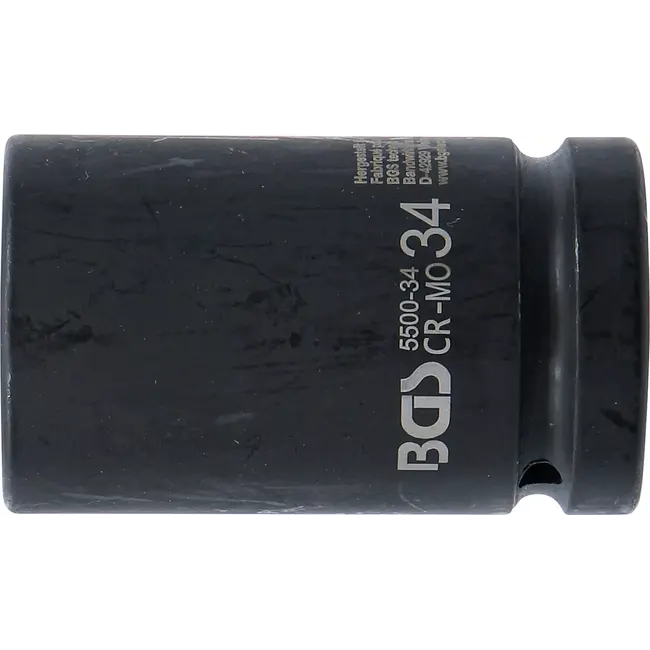 BGS Kracht Dopsleuteldop zeskant, diep - 1" - 34 mm