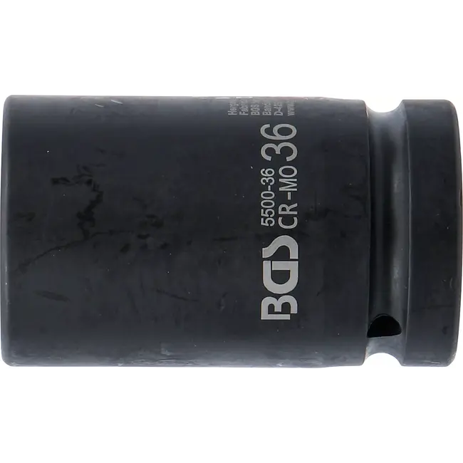 BGS Kracht Dopsleuteldop zeskant, diep - 1" - 36 mm