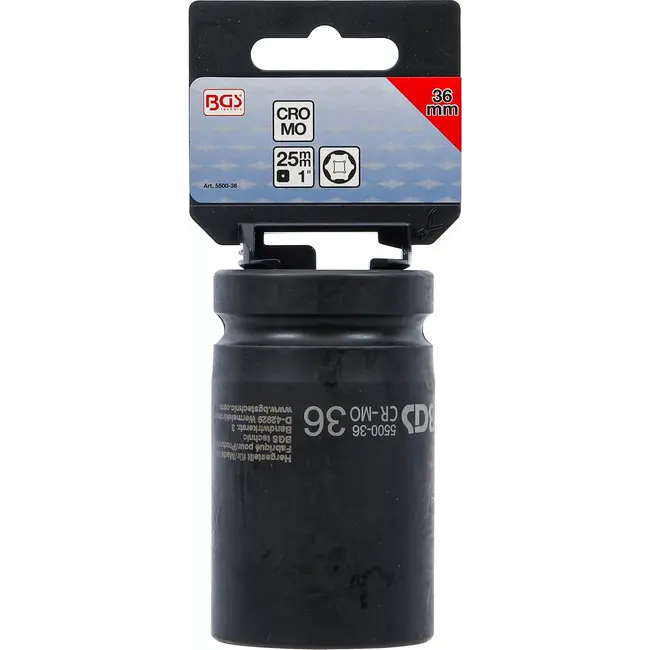 BGS Kracht Dopsleuteldop zeskant, diep - 1" - 36 mm