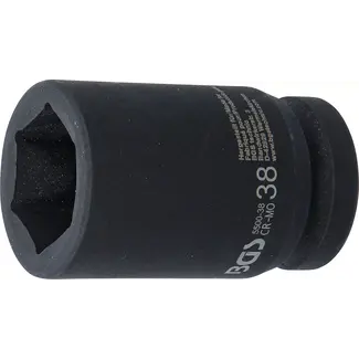 BGS Kracht Dopsleuteldop zeskant, diep - 1" - 38 mm