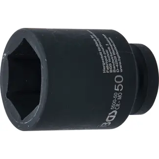 BGS Kracht Dopsleuteldop zeskant, diep - 1" - 50 mm