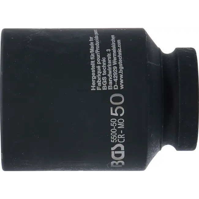 BGS Kracht Dopsleuteldop zeskant, diep - 1" - 50 mm