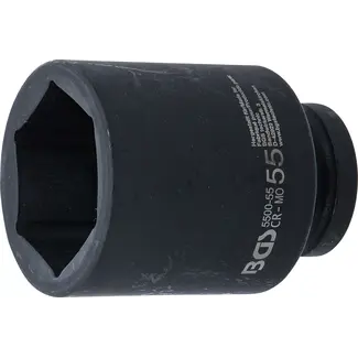 BGS technic Kracht Dopsleuteldop zeskant, diep - 1" - 55 mm