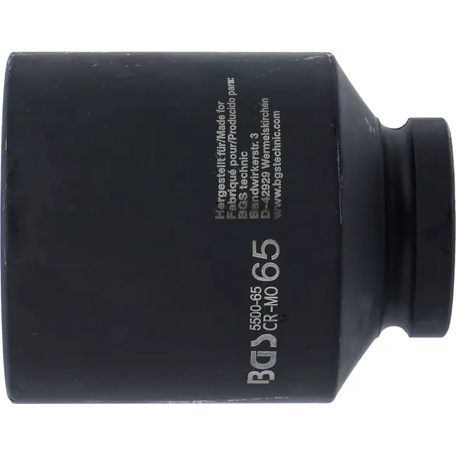 BGS Kracht Dopsleuteldop zeskant, diep - 1" - 65 mm