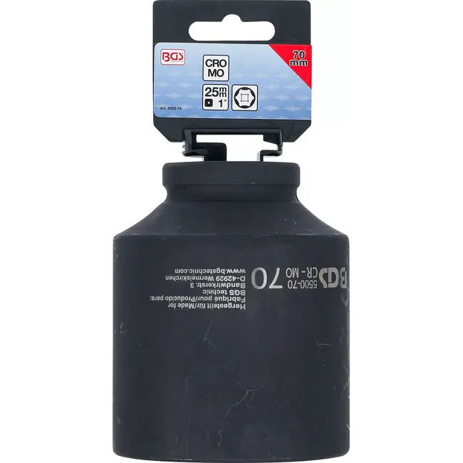 BGS Kracht Dopsleuteldop zeskant, diep - 1" - 70 mm