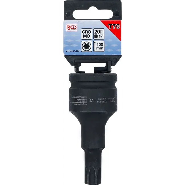 BGS Kracht dopsleutelbit - lengte 100 mm - 3/4" - Torx T70