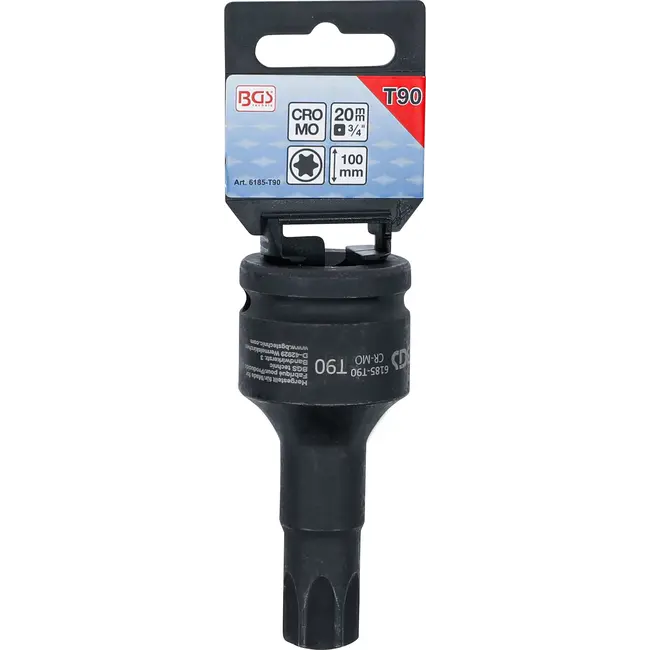 BGS Kracht dopsleutelbit - lengte 100 mm - 3/4" - Torx T90