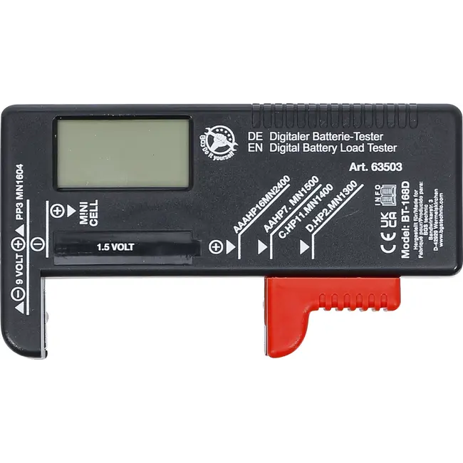 BGS Digitale batterijtester - 1,5 V / 9 V
