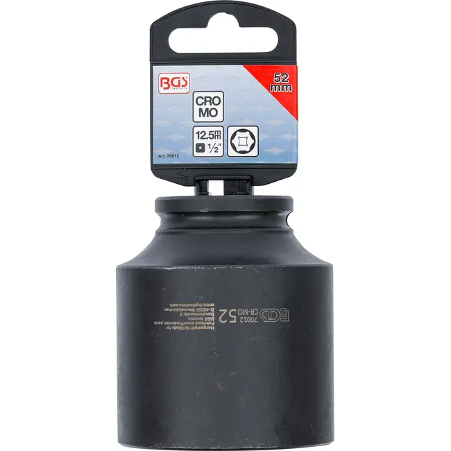 BGS Kracht Dopsleuteldop zeskant - 1/2" - 52 mm