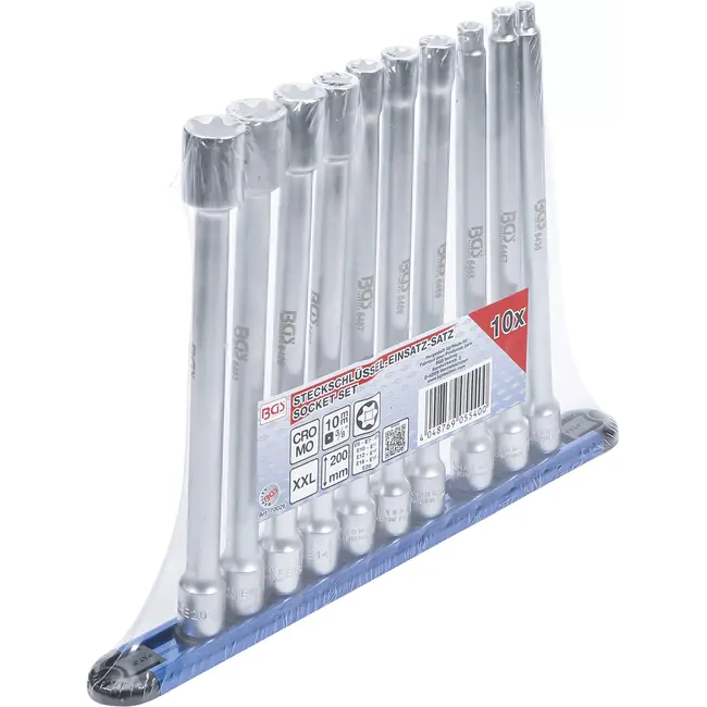 BGS Doppenset E-profiel - XXL - 3/8" - E6-E20 - 10 delig