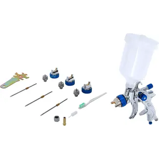 BGS technic Lucht verfspuit - met 3 sproeiers - 1,4 - 1,7 - 2,0 mm
