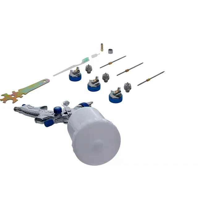 BGS Lucht verfspuit - met 3 sproeiers - 1,4 - 1,7 - 2,0 mm