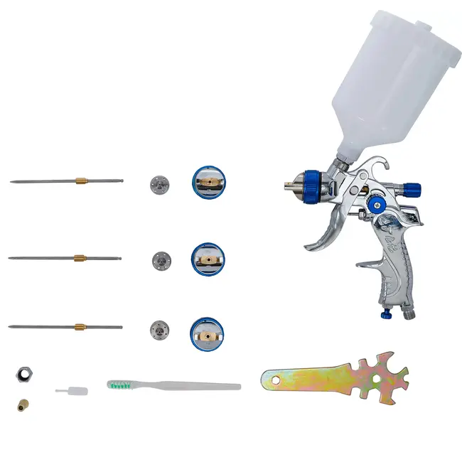 BGS Lucht verfspuit - met 3 sproeiers - 1,4 - 1,7 - 2,0 mm