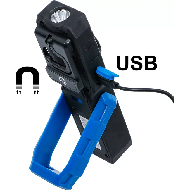 BGS COB-LED looplamp met magneet en ophanghaak - uitklapbaar