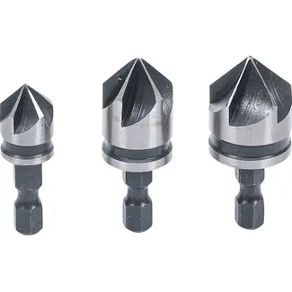 BGS Do it yourself Verzink-bitset - HSS - 1/4" - 12 - 16 - 19 mm - 3 delig