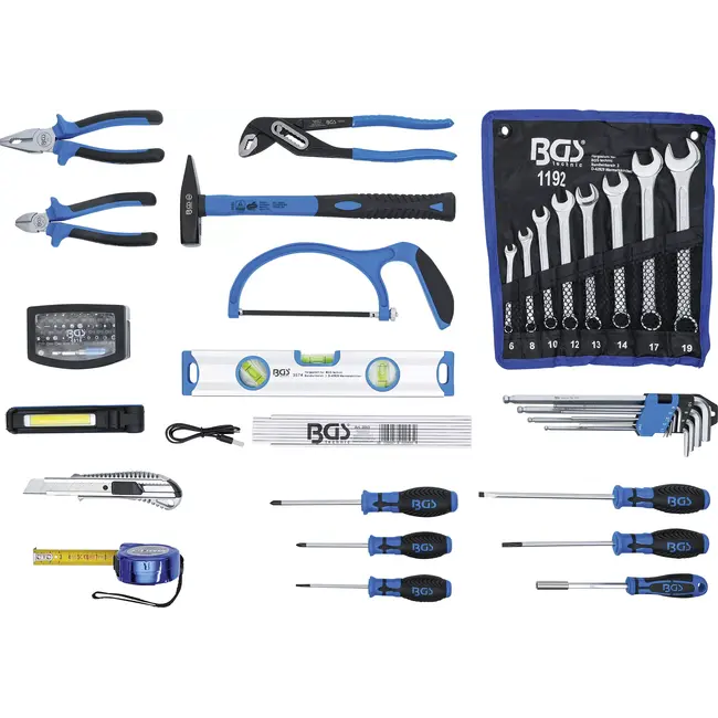 BGS Gereedschapskist - kunststof - incl. gereedschapsassortiment - 66 delig