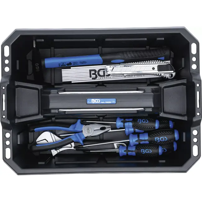 BGS Gereedschapskist - kunststof - incl. gereedschapsassortiment - 11 delig