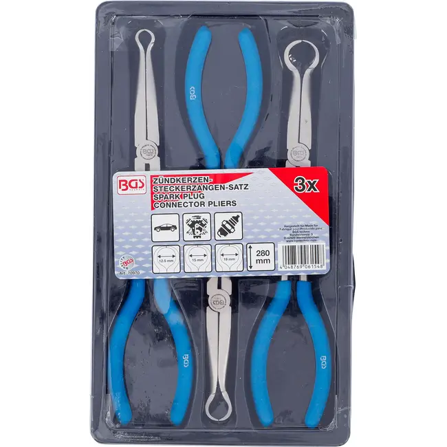 BGS Set bougiestekker-ringpunttang - met ringpunt - 3 delig